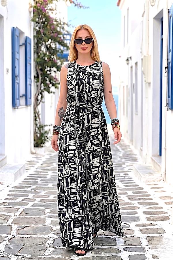 Siyah Desenli Tulum
